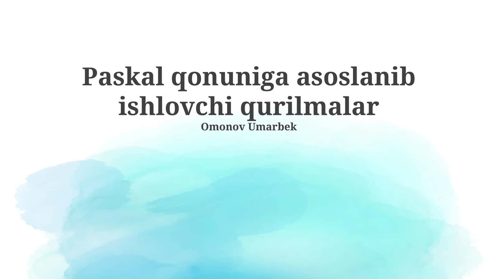 Gidravlik boshqaruv tizimlari 1