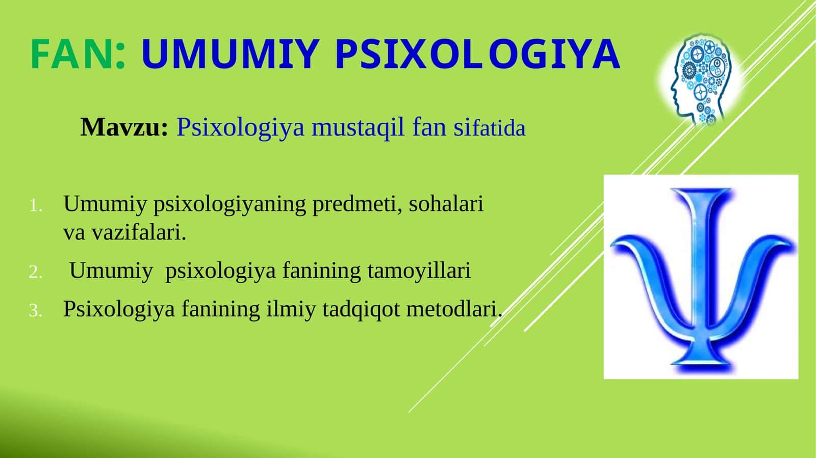 Umumiy Psixologiya Fanining Ilmiyat Tadqiqot Metodlari 1