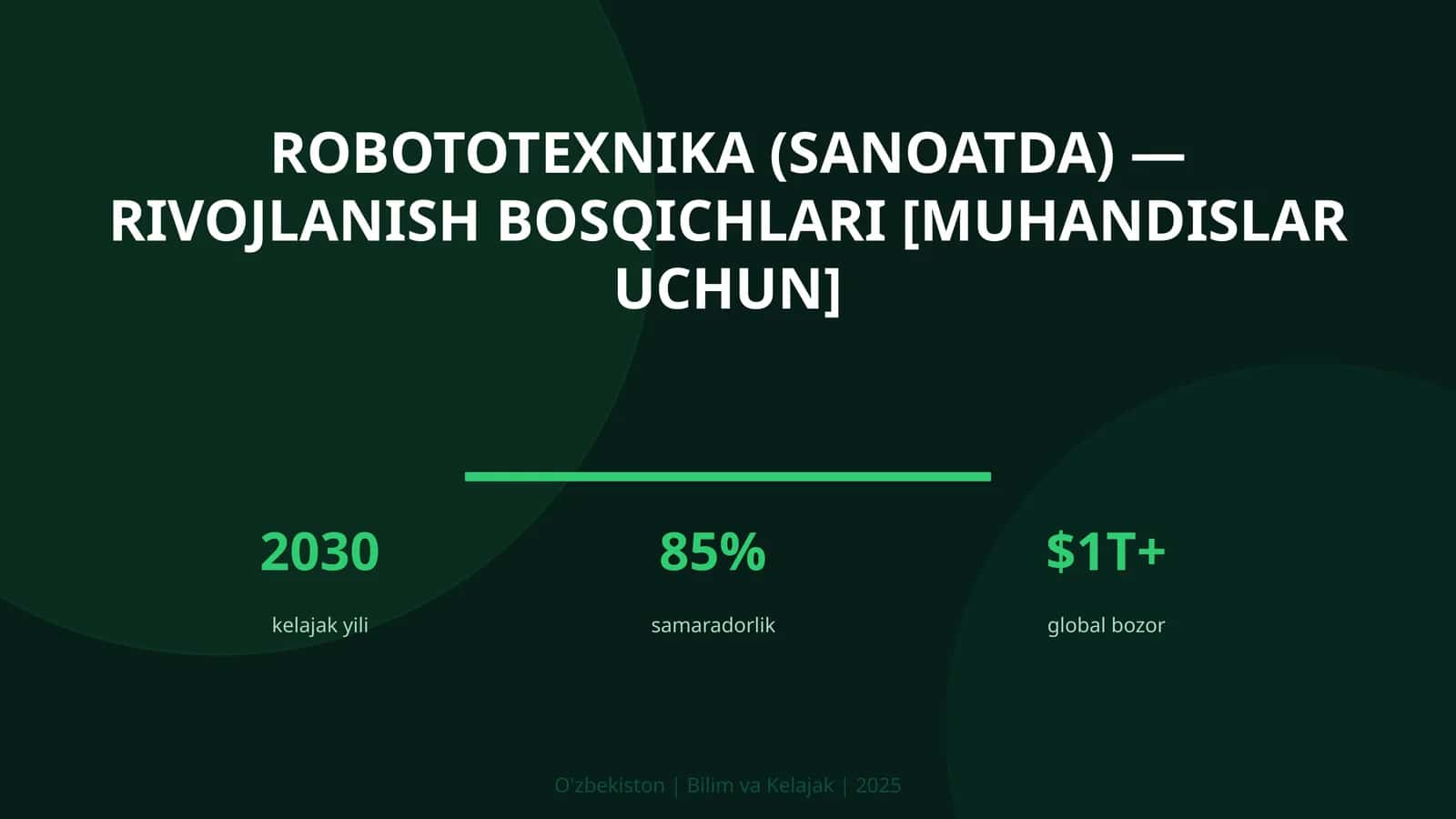 Robototexnika (sanoatda) — rivojlanish bosqichlari [muhandislar uchun] 1