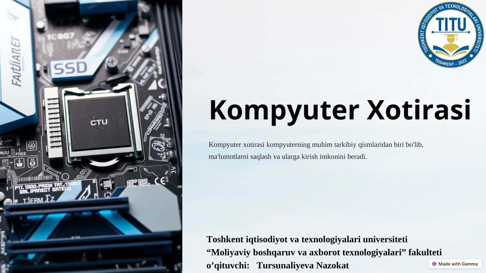 Kompyuter Xotirasi 1