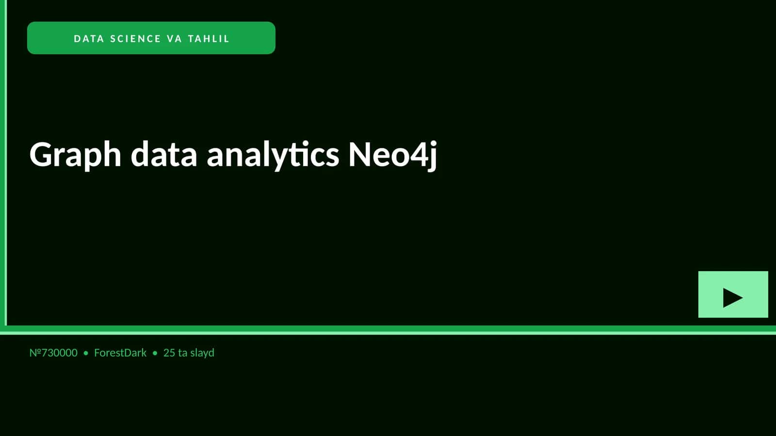 Graph data analytics Neo4j 1