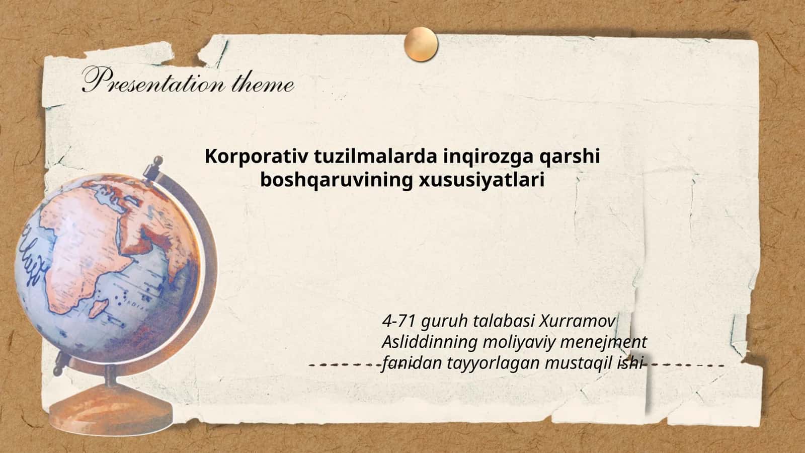 Korporativ tuzilmalarda inqirozga qarshi boshqaruvining xususiyatlari 1