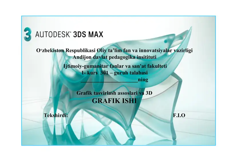 Grafik tasvirlash assoslari va 3D 1