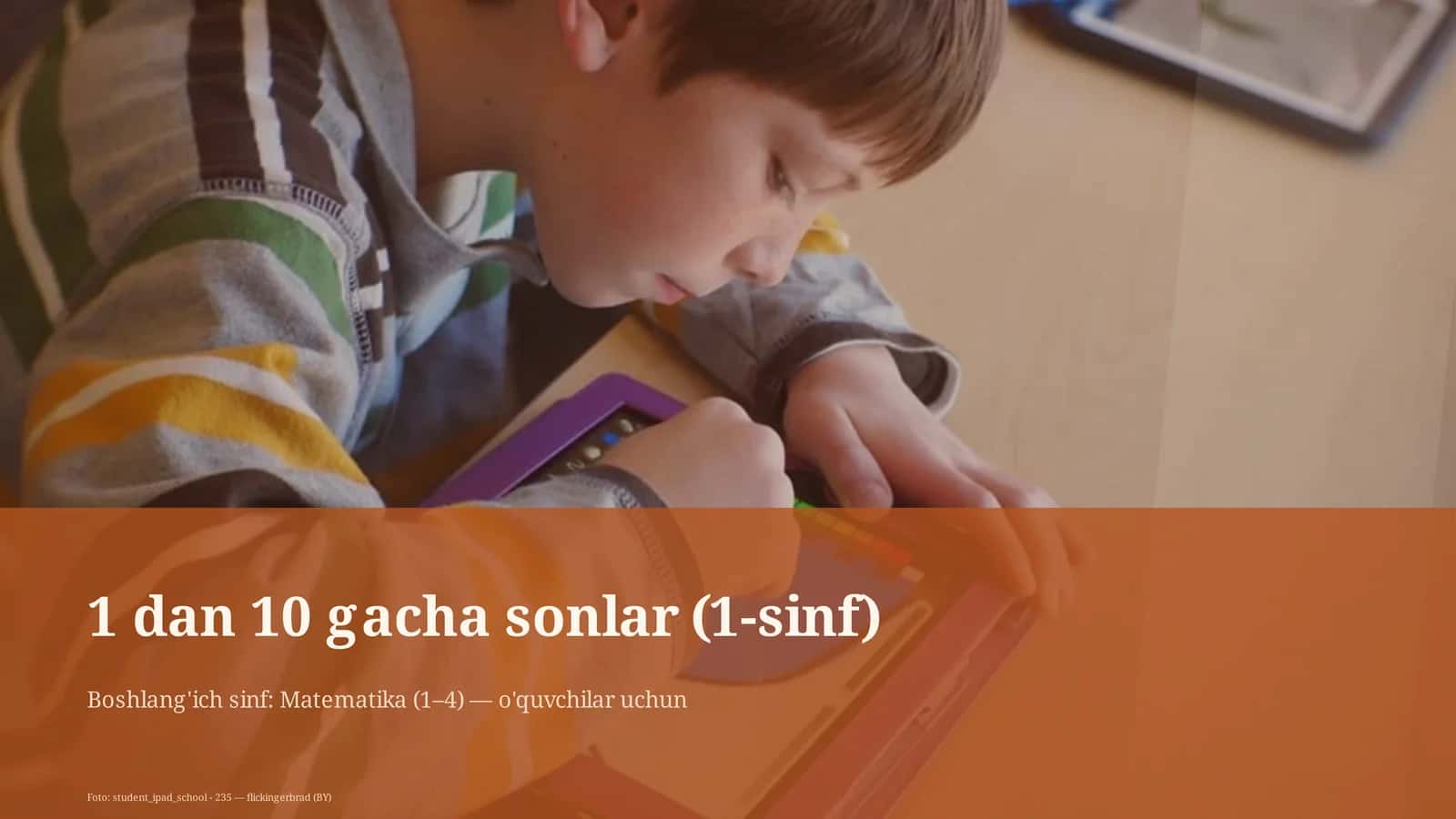 1 dan 10 gacha sonlar (1-sinf) 1