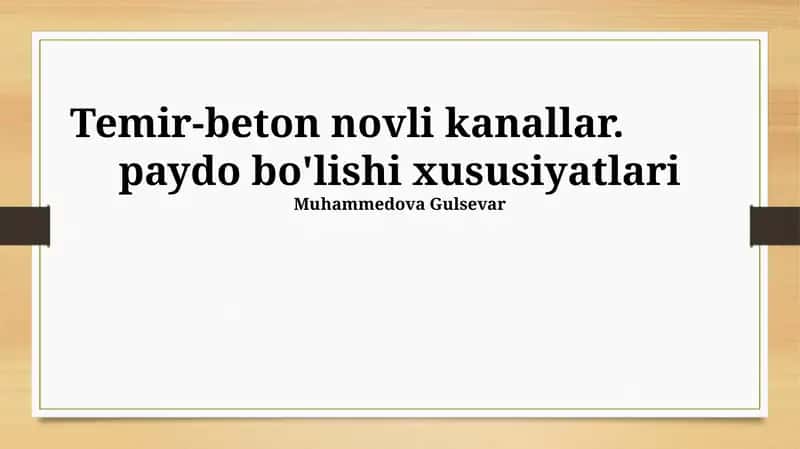 Temir-beton novli kanallar 1