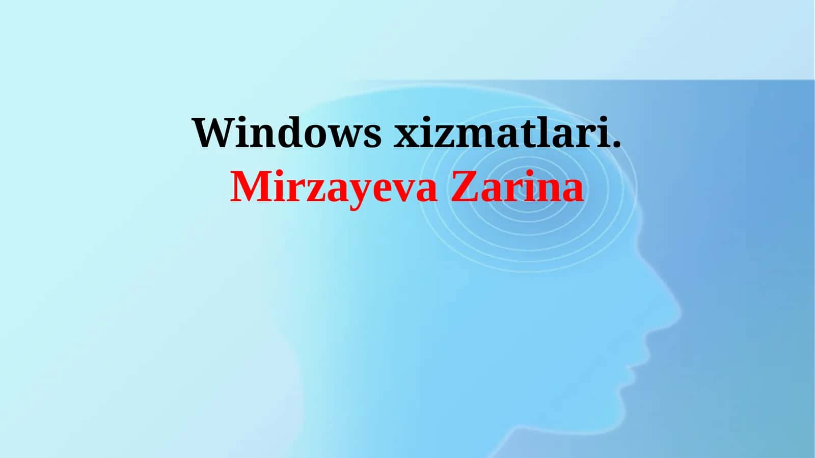 Windows xizmatlari 1