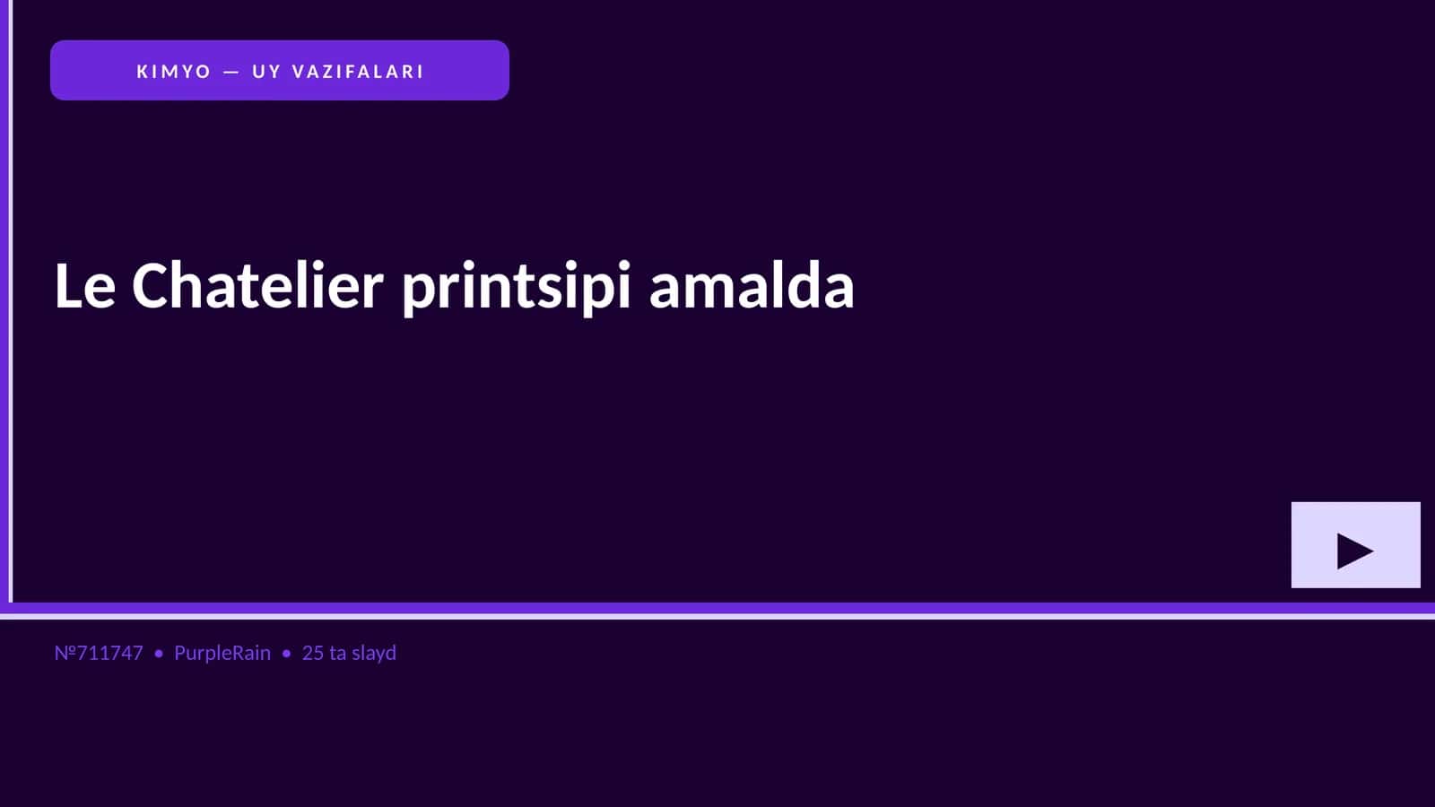KIMYO — UY VAZIFALARI 1