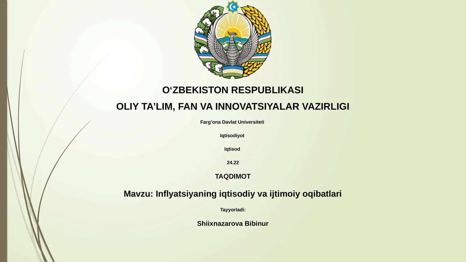 Inflyatsiyaning iqtisodiy va ijtimoiy oqibatlari 1