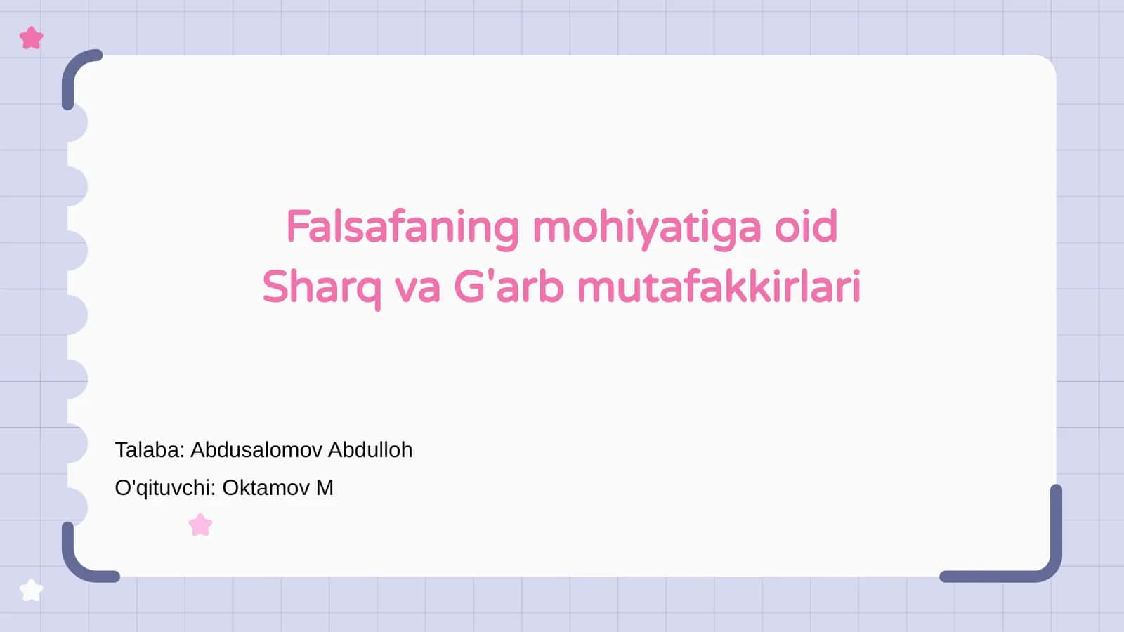Falsafaning mohiyatiga oid Sharq va G'arb mutafakkirlari 1