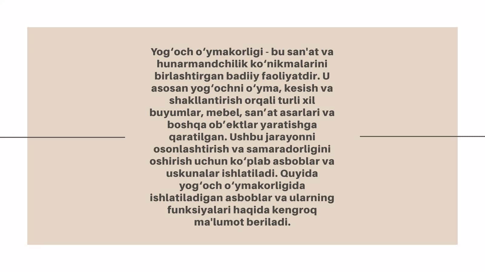 Yog‘och O‘ymakorligi Asboblari 1