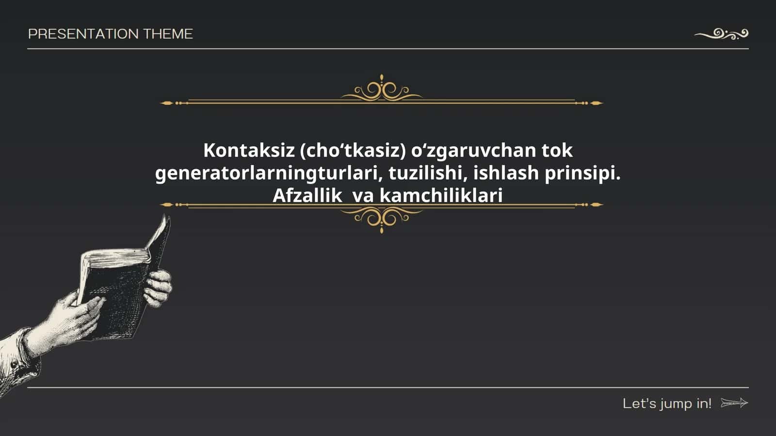 Kontaksiz (cho‘tkasiz) o‘zgaruvchan tok generatorlarning turlari, tuzilishi, ishlash prinsipi. Afzallik va kamchiliklari 1