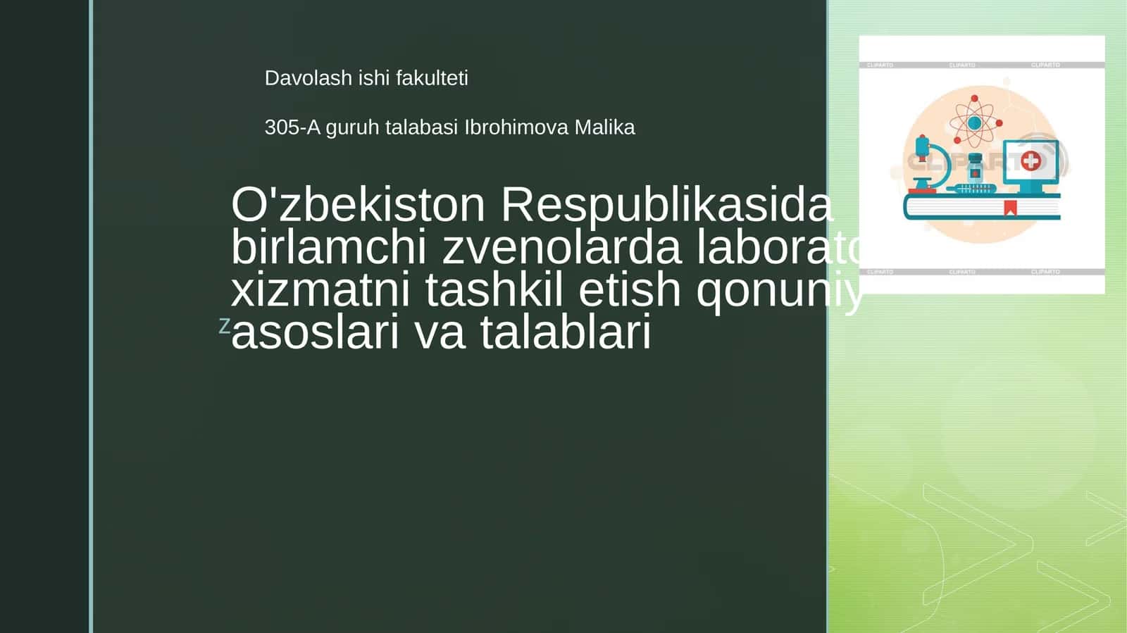 Tibbiyotda Qo‘llanadigan Laboratoriya va Diagnostika Uskunalarining Metrologik Nazoratini Takomillashtirish Chora-tadbirlari 1