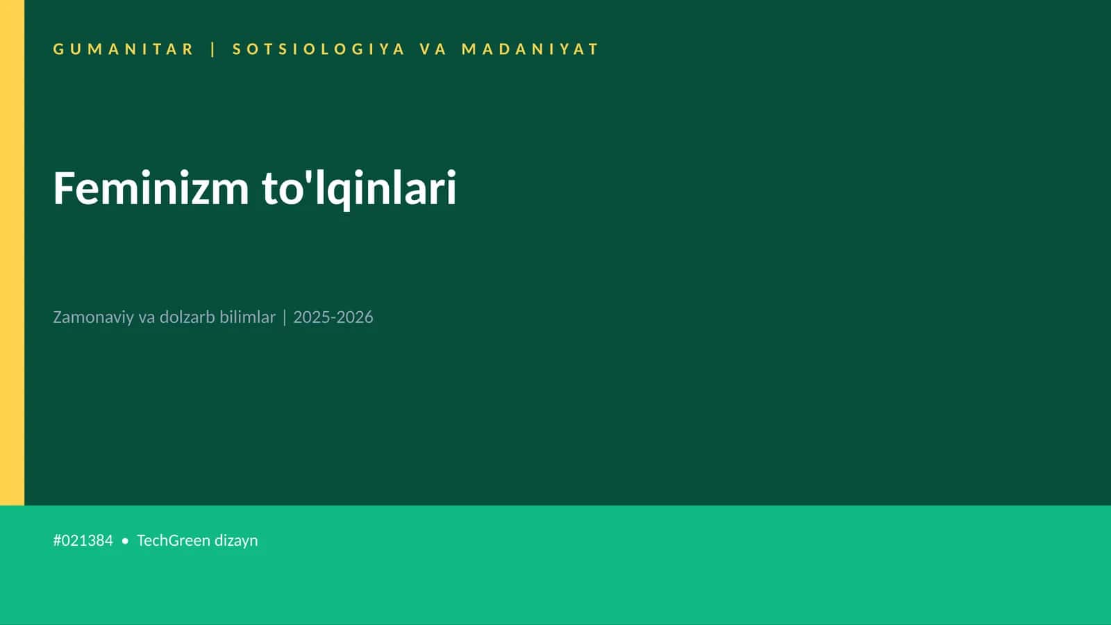 Feminizm to'lqinlari 1