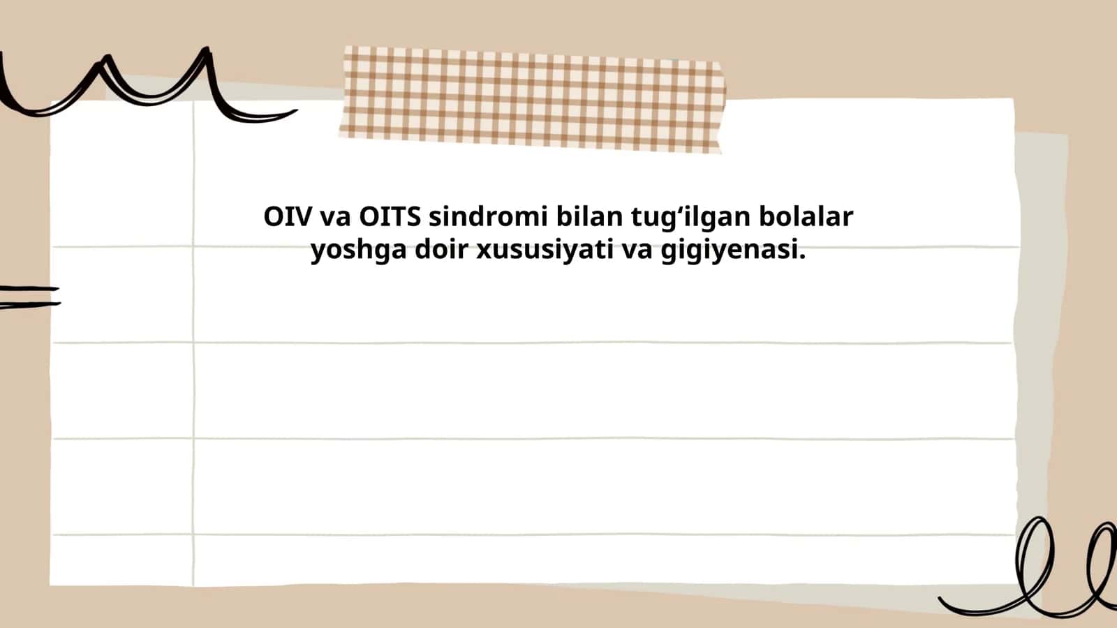 OIV va OITS sindromi bilan tugʻilgan bolalar yoshga doir xususiyati va gigiyenasi 1