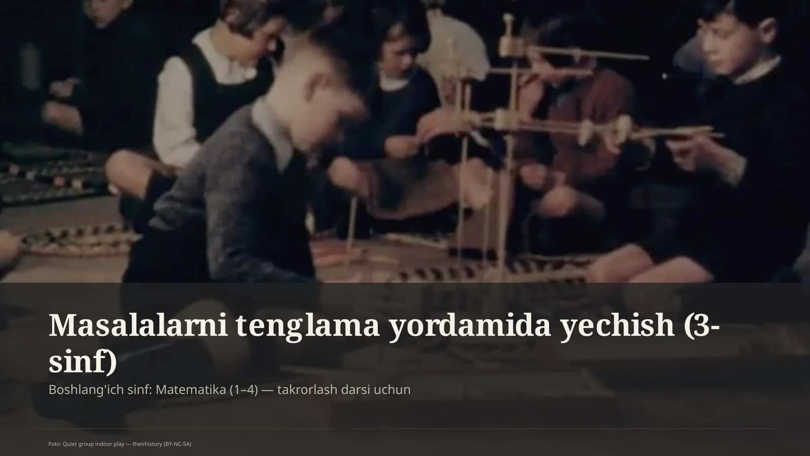 Masalalarni tenglama yordamida yechish (3-sinf) 1