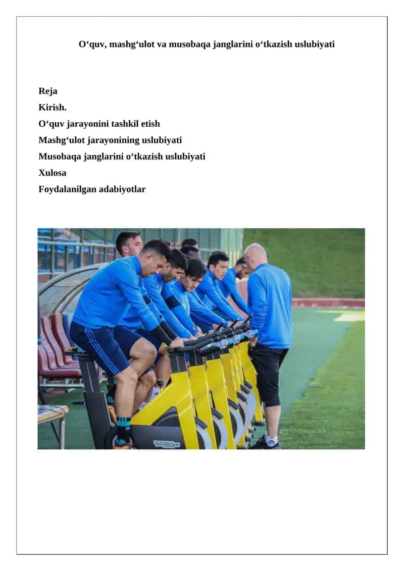 O‘quv, mashg‘ulot va musobaqa janglarini o‘tkazish uslubiyati 1
