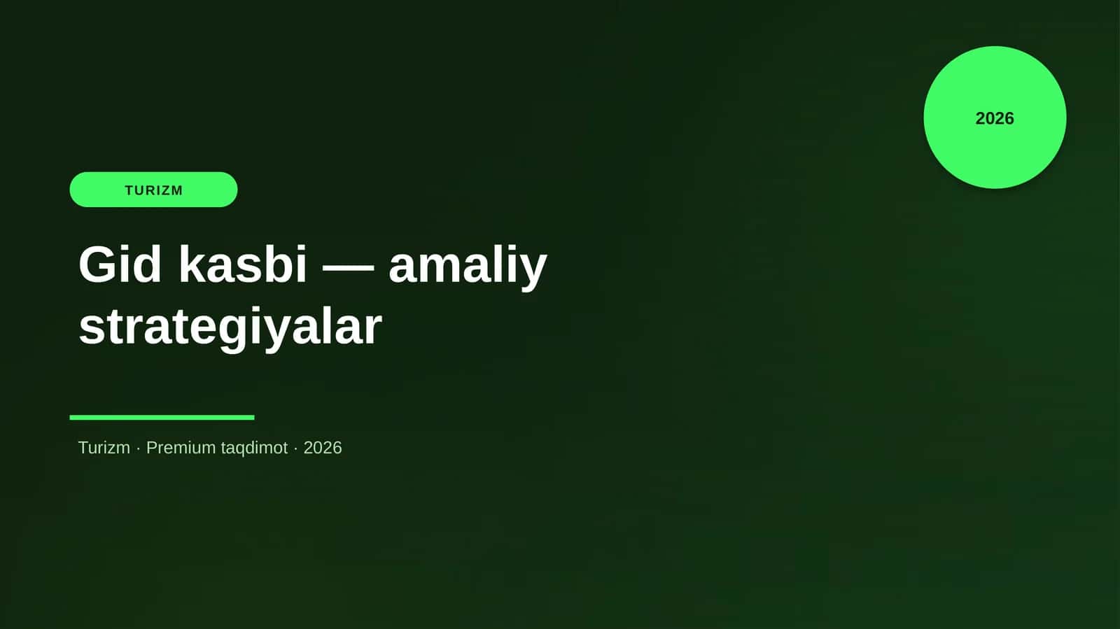Gid kasbi — amaliy strategiyalar 1