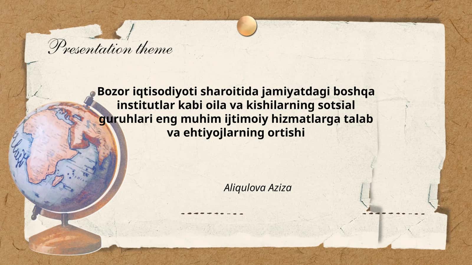 Bozor iqtisodiyoti sharoitida jamiyatdagi boshqa institutlar kabi oila va kishilarning sotsial guruhlari eng muhim ijtimoiy hizmatlarga talab va ehtiyojlarning ortishi 1