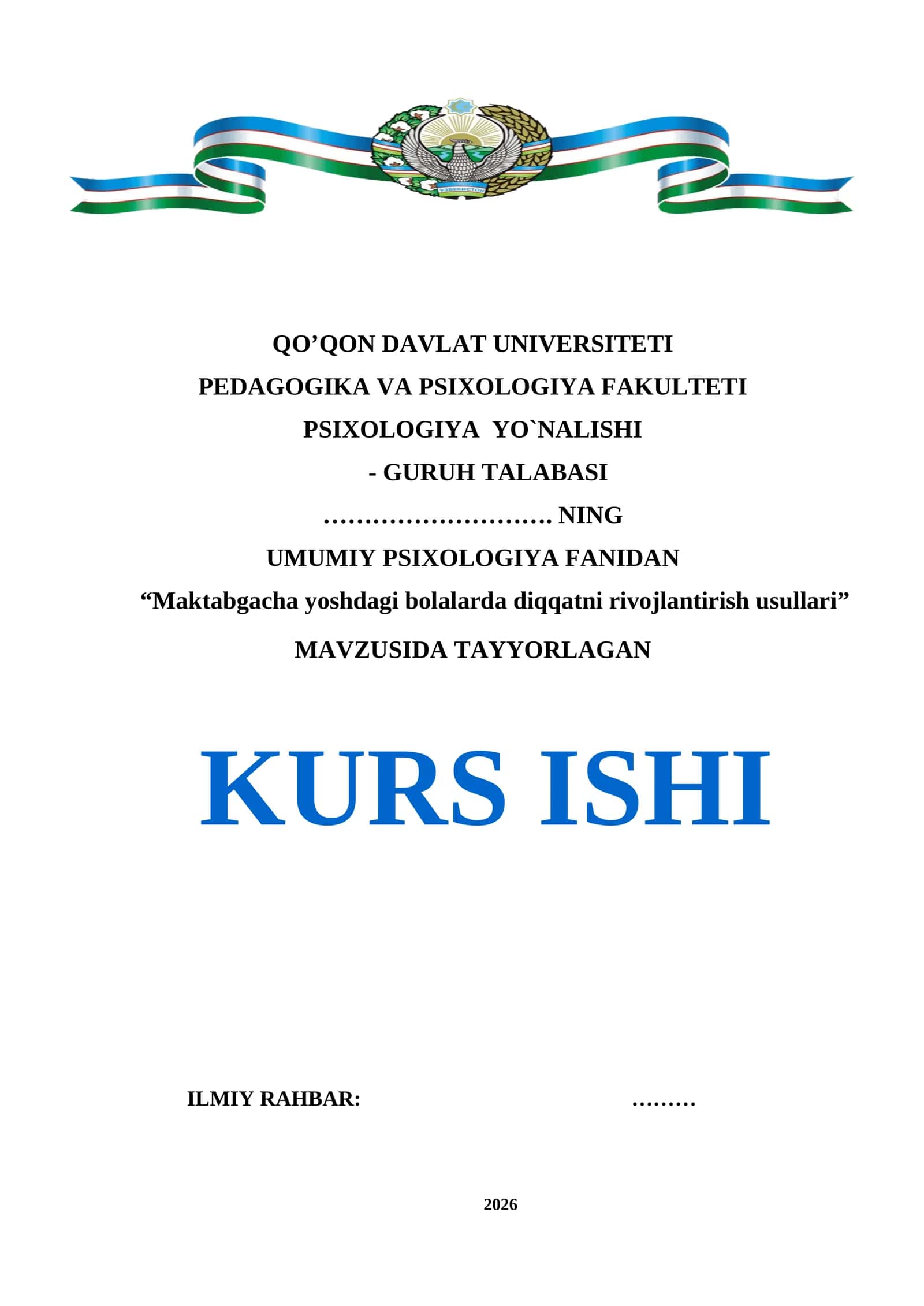 Maktabgacha yoshdagi bolalarda diqqatni rivojlantirish usullari 1