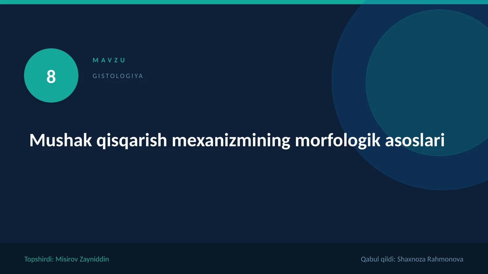 Mushak qisqarish mexanizmining. 1