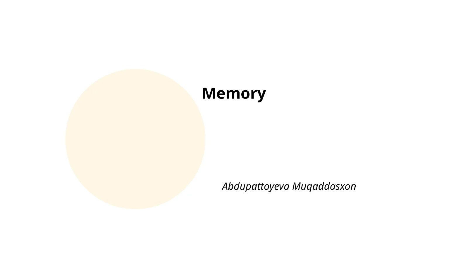 Memory 1
