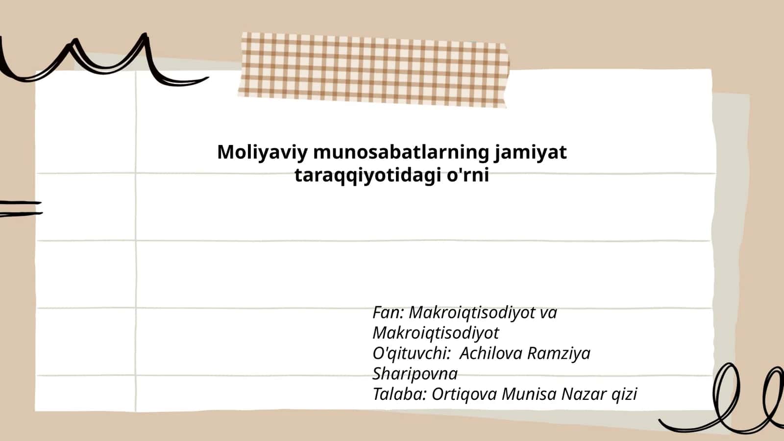 Moliyaviy munosabatlarning jamiyat taraqqiyotidagi o'rni 1