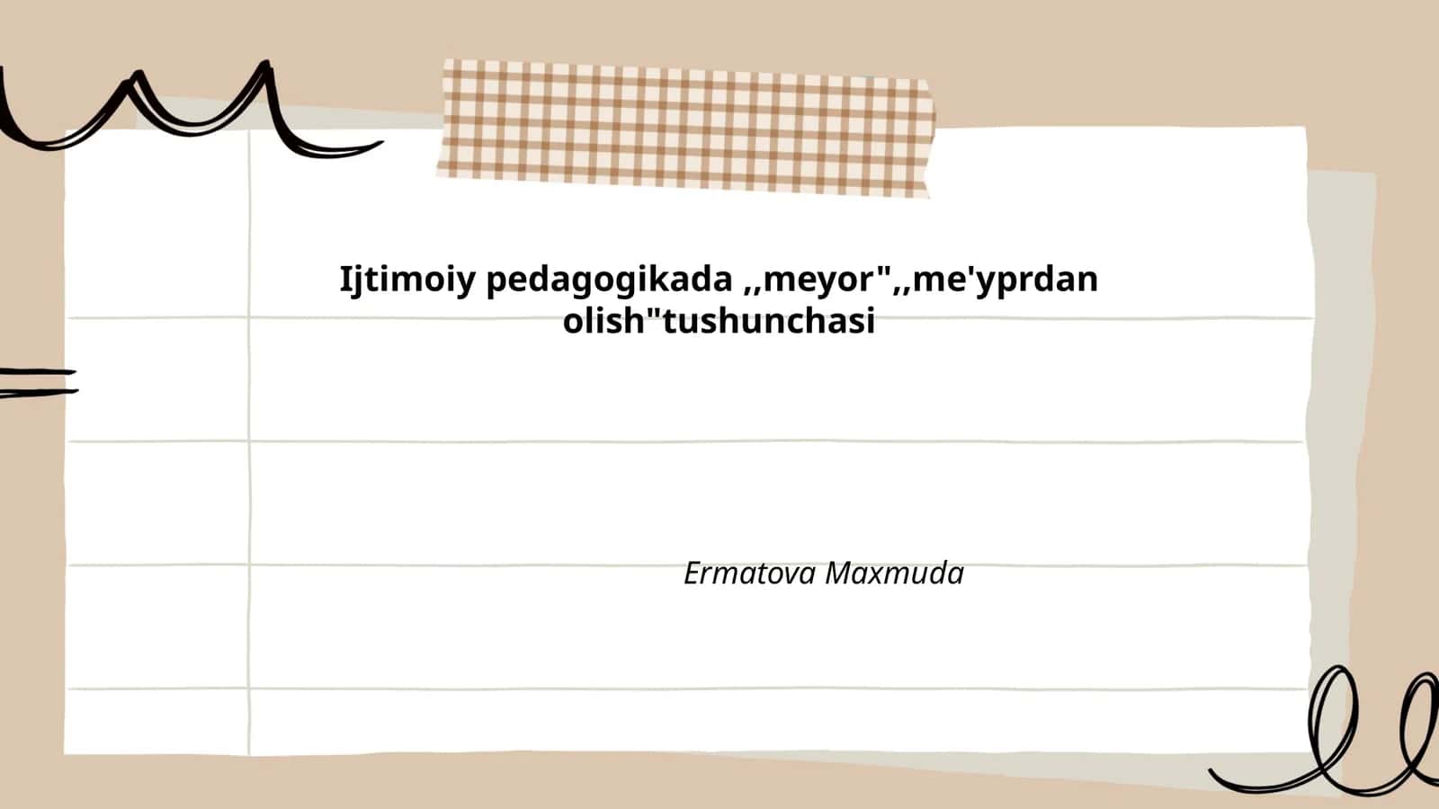 Ijtimoiy pedagogikada "me'yor" tushunchasi 1