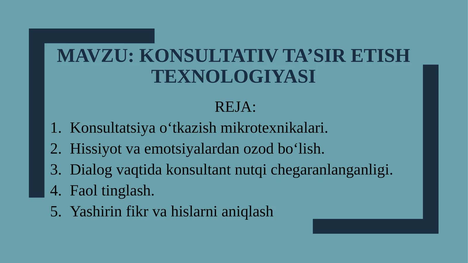 Konsultativ ta’sir etish texnologiyasi 1