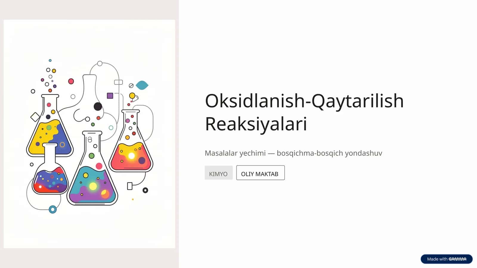 Oksidlanish-Qaytarilish Reaksiyalari 1