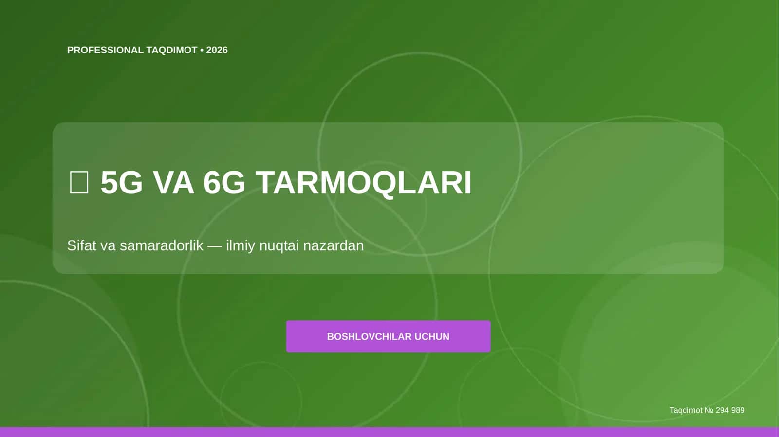 PROFESSIONAL TAQDIMOT • 2026 1