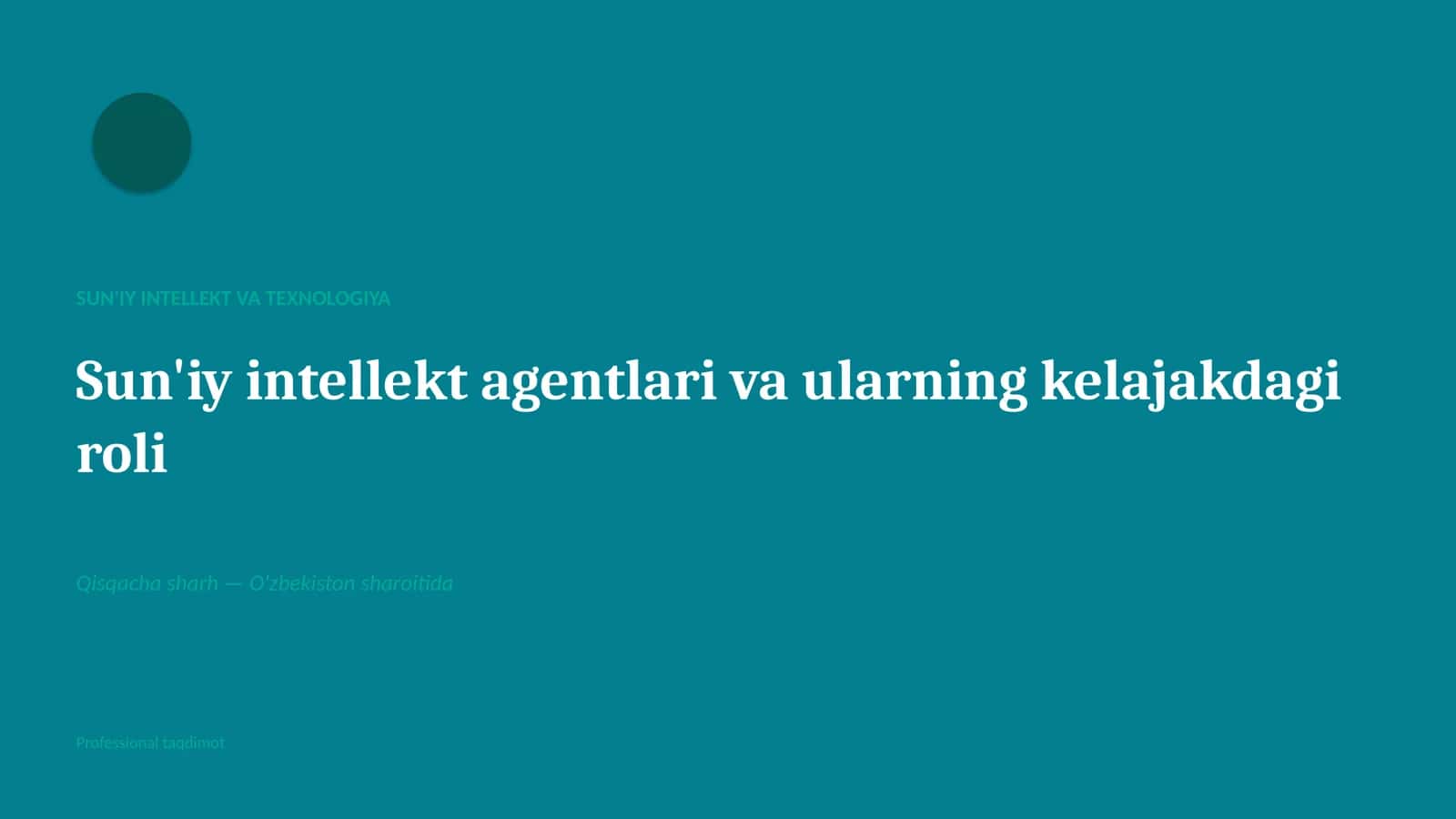 Sun'iy intellekt va texnologiya 1