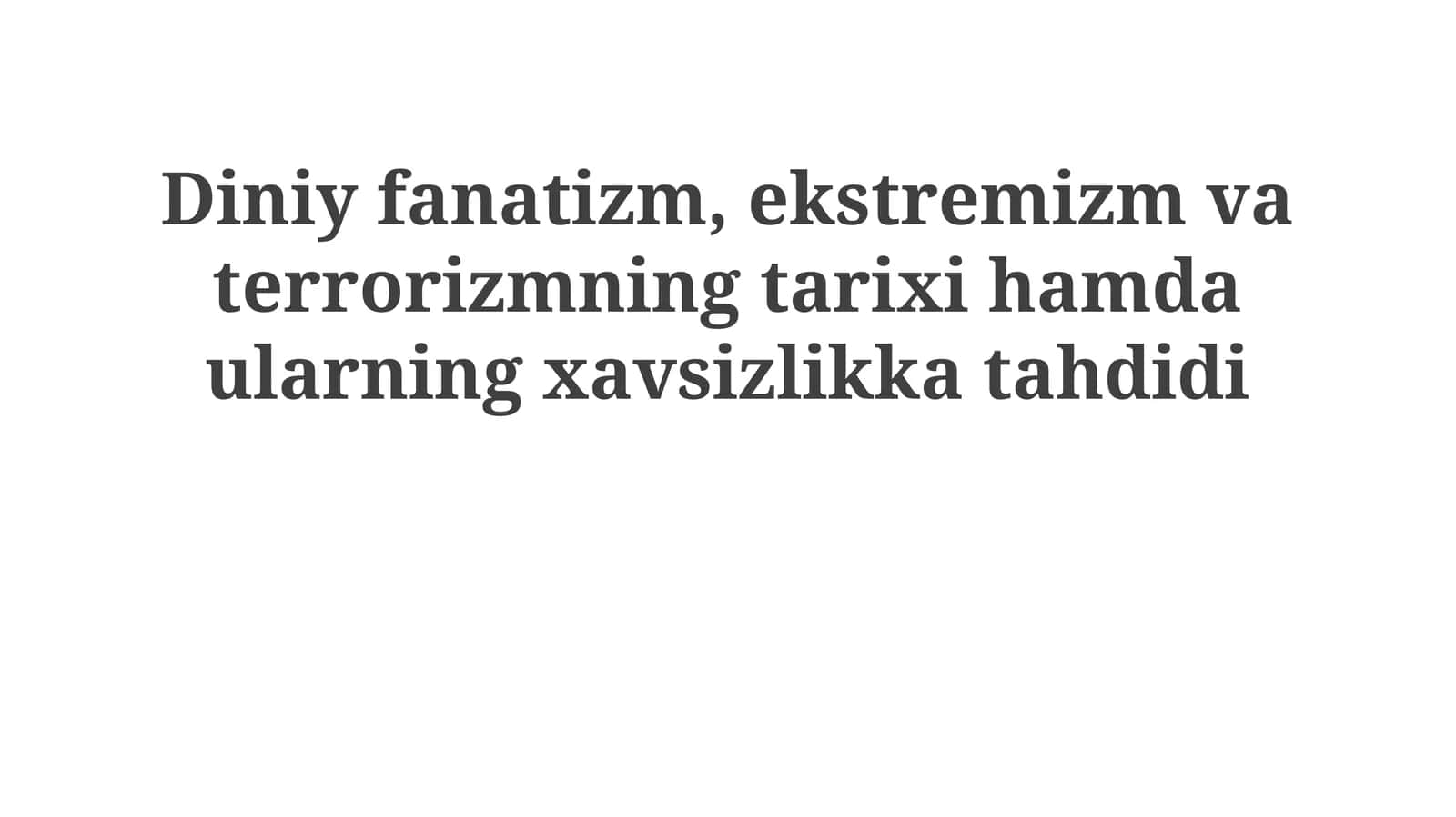 Zamonaviy davrda diniy terrorizmning paydo bo'lishi 1