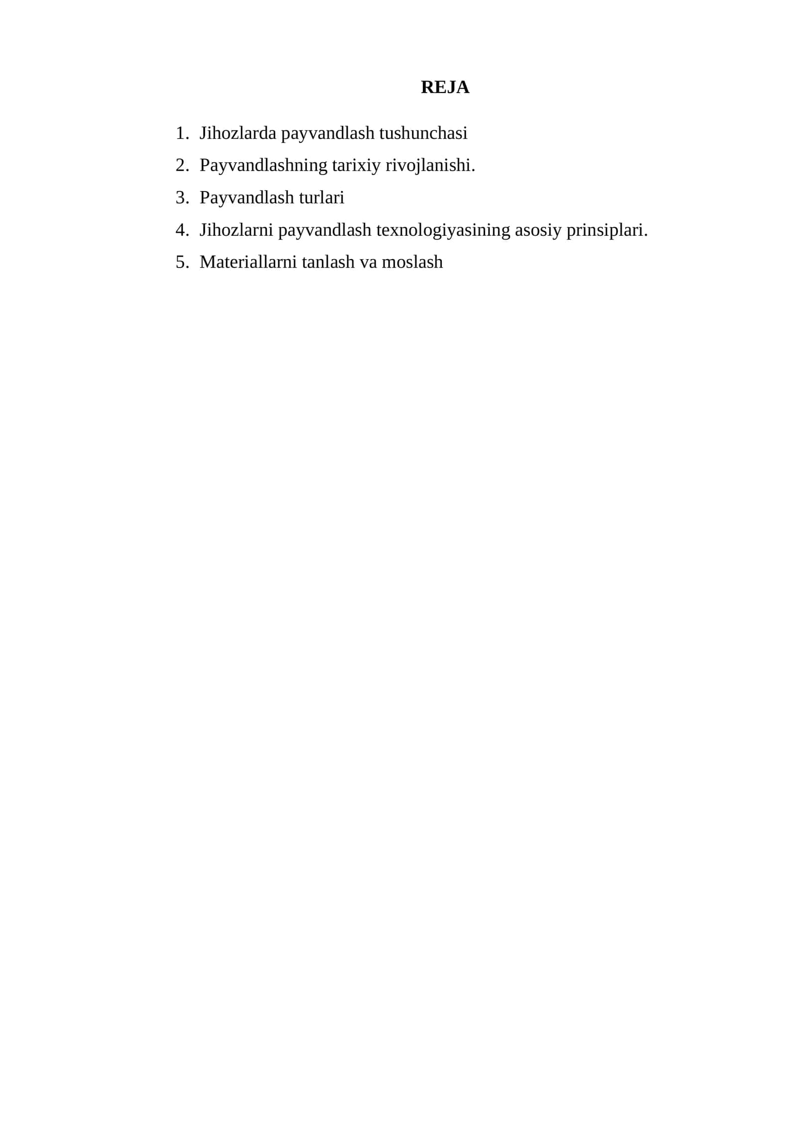 Payvandlash texnologiyasi 1