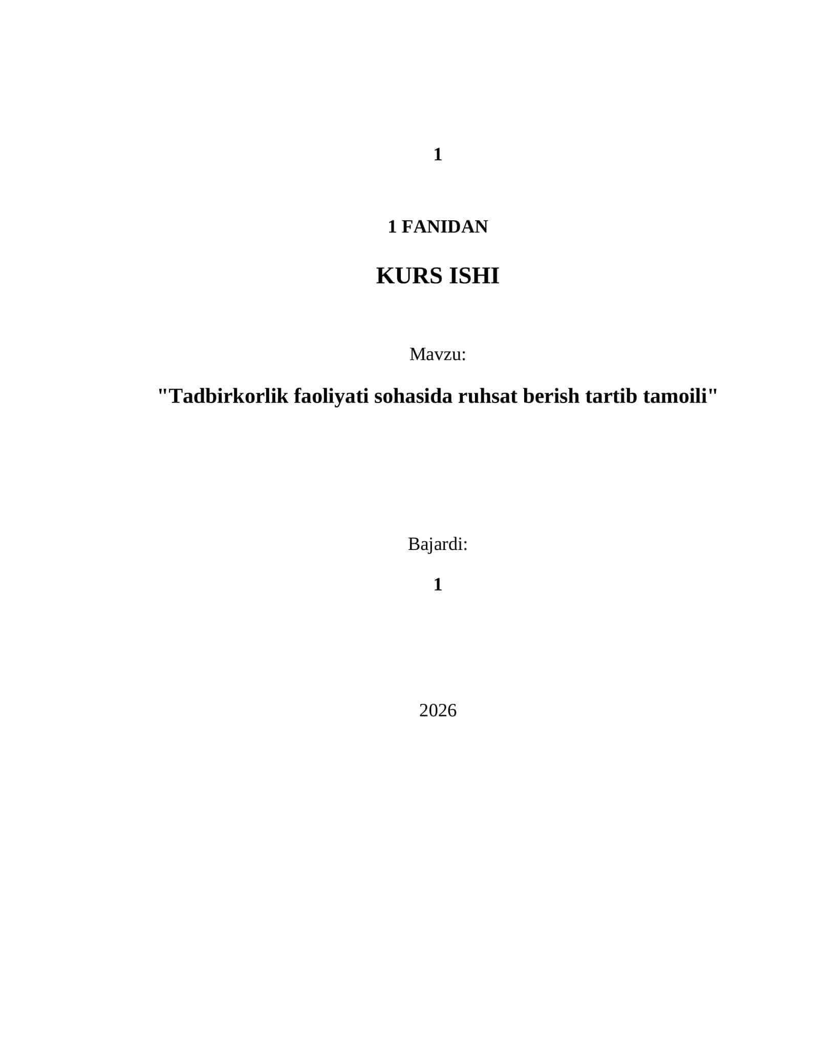 Tadbirkorlik faoliyati sohasida ruhsat berish tartib tamoili 1