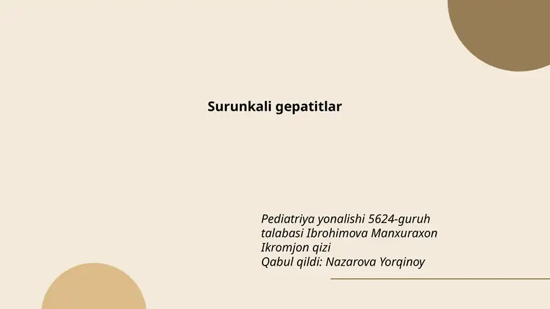 Surunkali gepatitlar 1