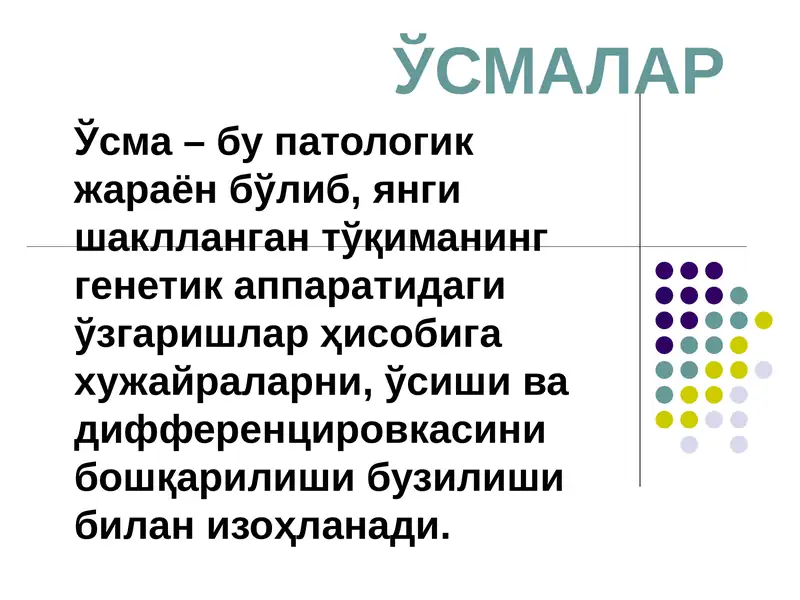 Ўсмалар 1