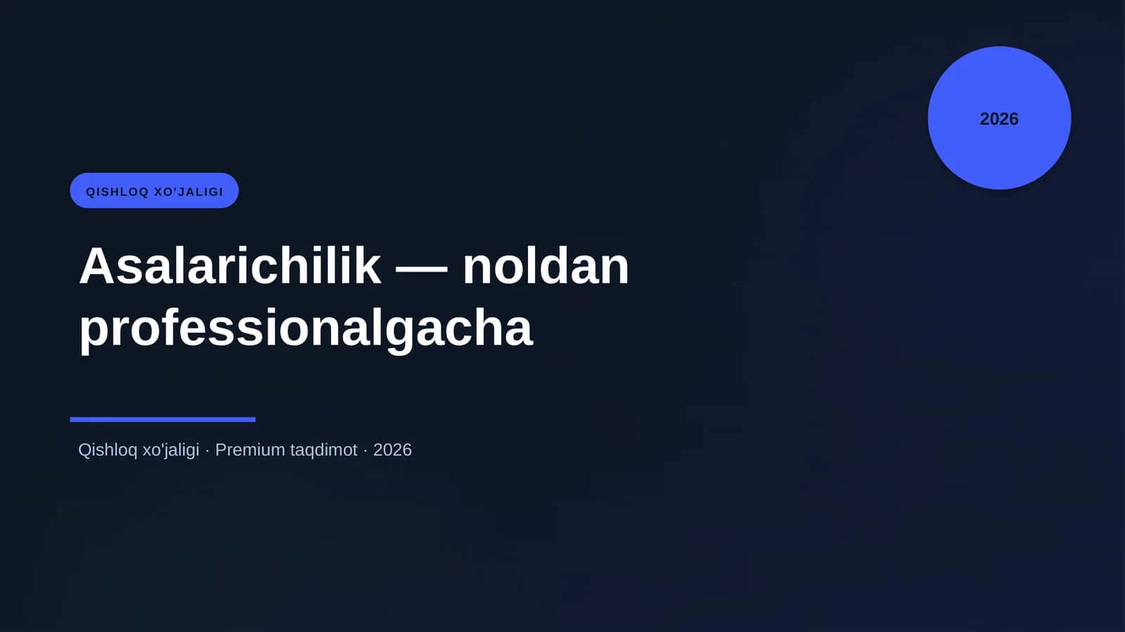 Asalarichilik — noldan professionalgacha 1