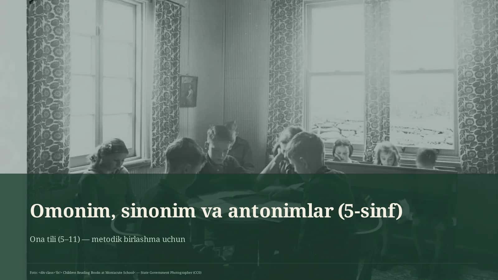 Ona tili (5–11) — metodik birlashma uchun 1