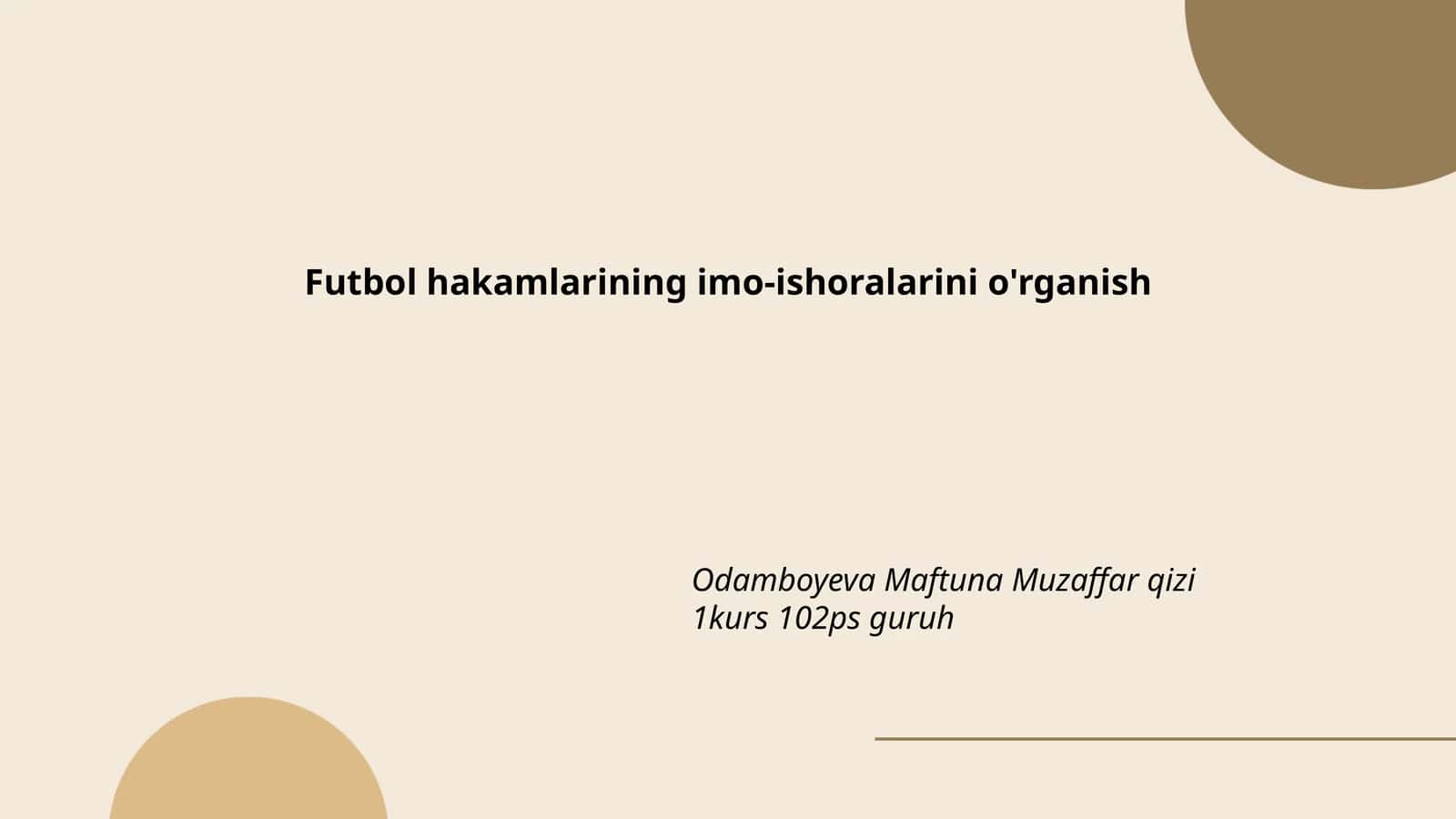 Futbol hakamlarining imo-ishoralarini o'rganish 1