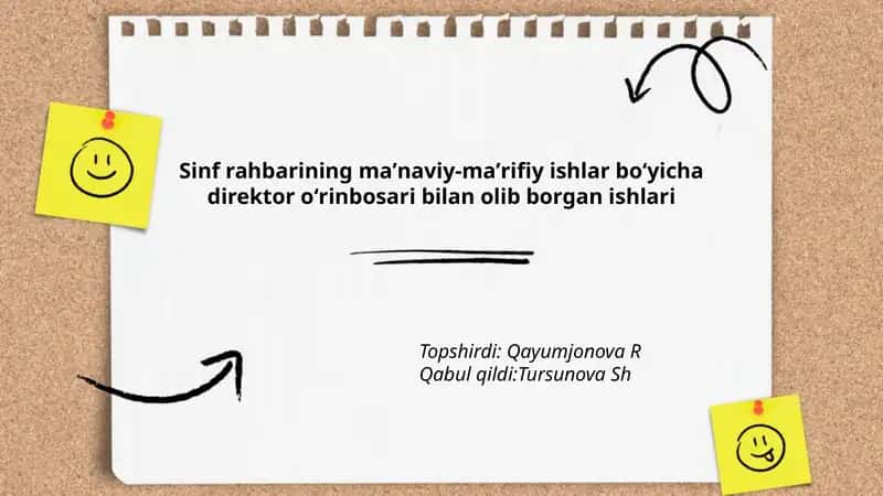 Sinf Rahbari va maʼnaviy-maʼrifiy ishlar boʻyicha direktor oʻrinbosari 1