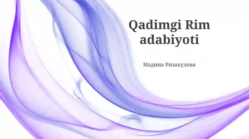 Qadimgi Rim adabiyoti