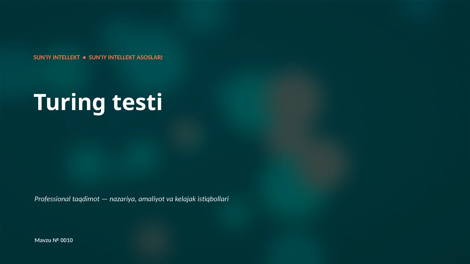 SUN'IY INTELLEKT ASOSLARI 1
