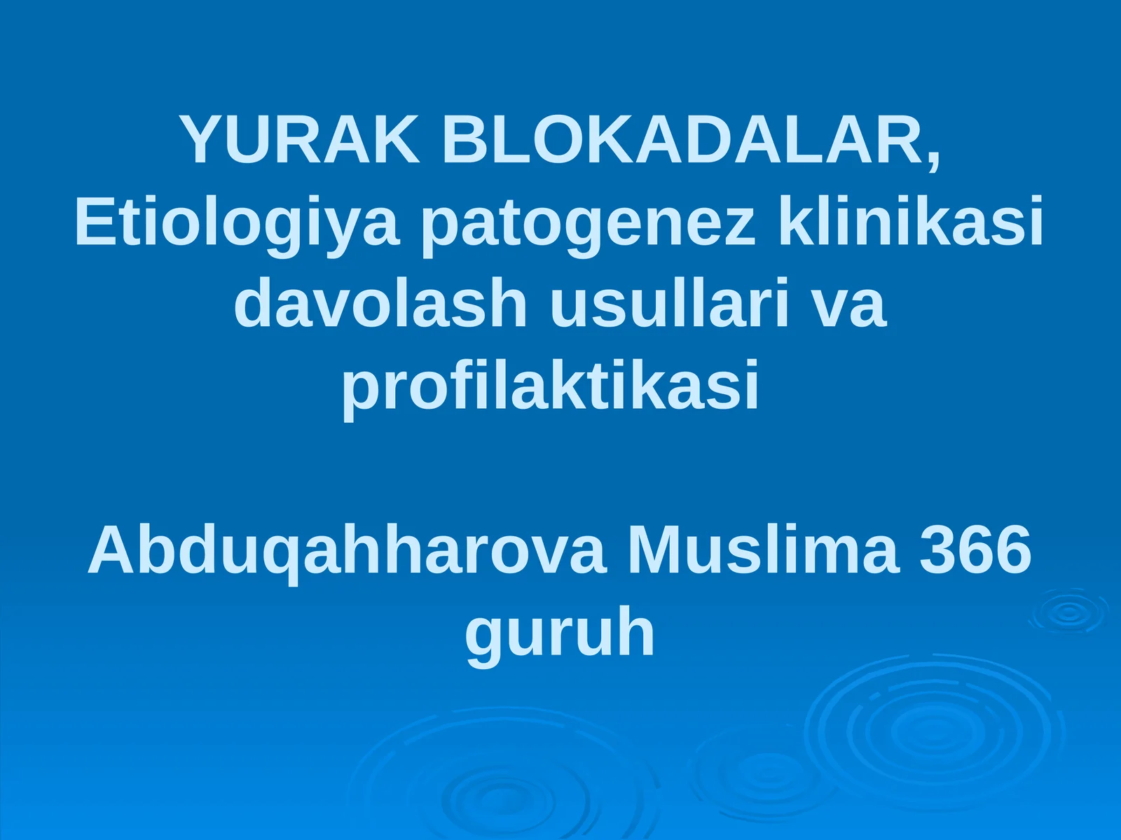 YURAKBLОKАDАLАR 1