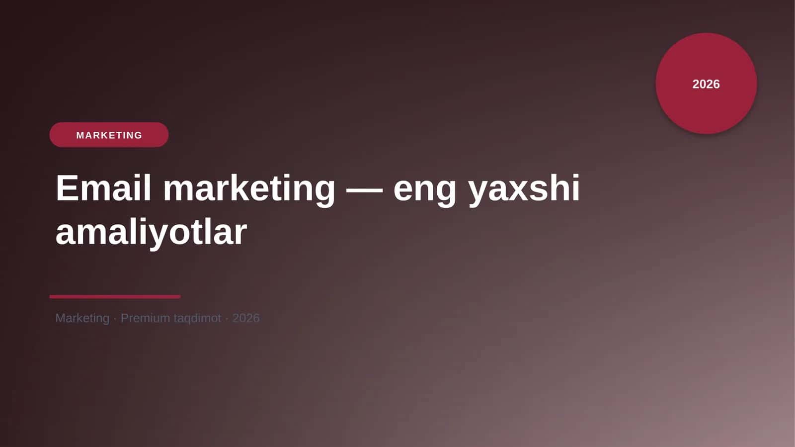 Email marketing — eng yaxshi amaliyotlar 1