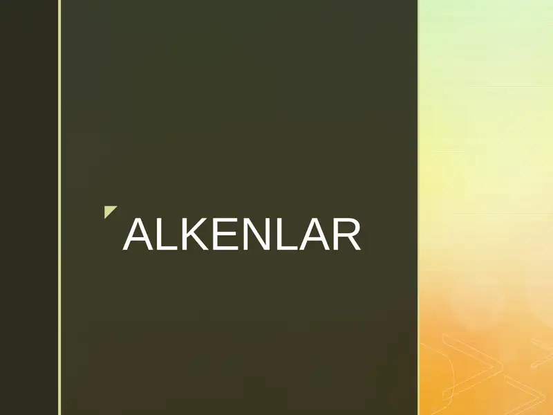 Alkenlar Dars Rejasi 1