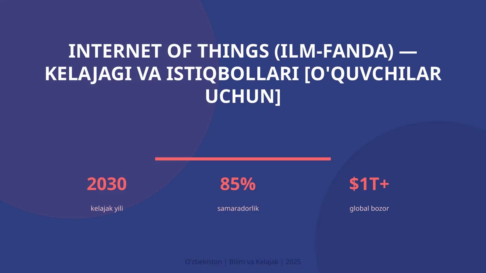 INTERNET OF THINGS (ILM-FANDA) — KELAJAGI VA ISTIQBOLLARI [O'QUVCHILAR UCHUN] 1