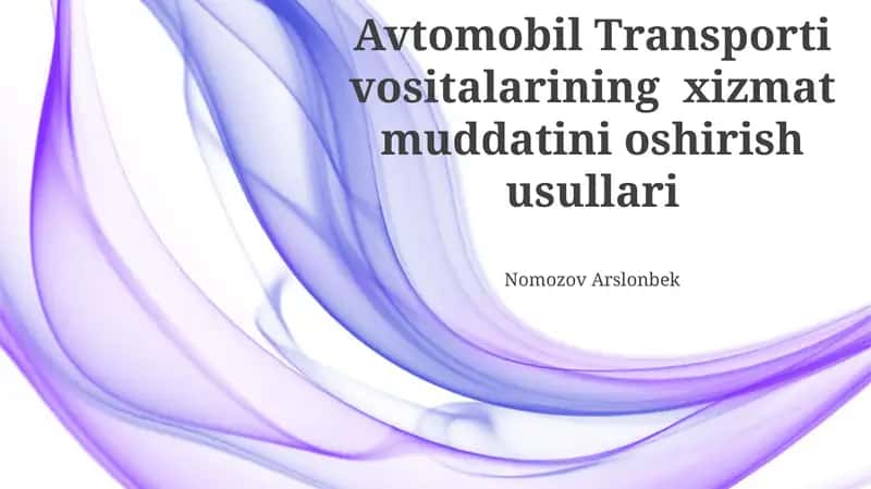 Muntazam texnik xizmat ko'rsatish va sifatli moylash 1