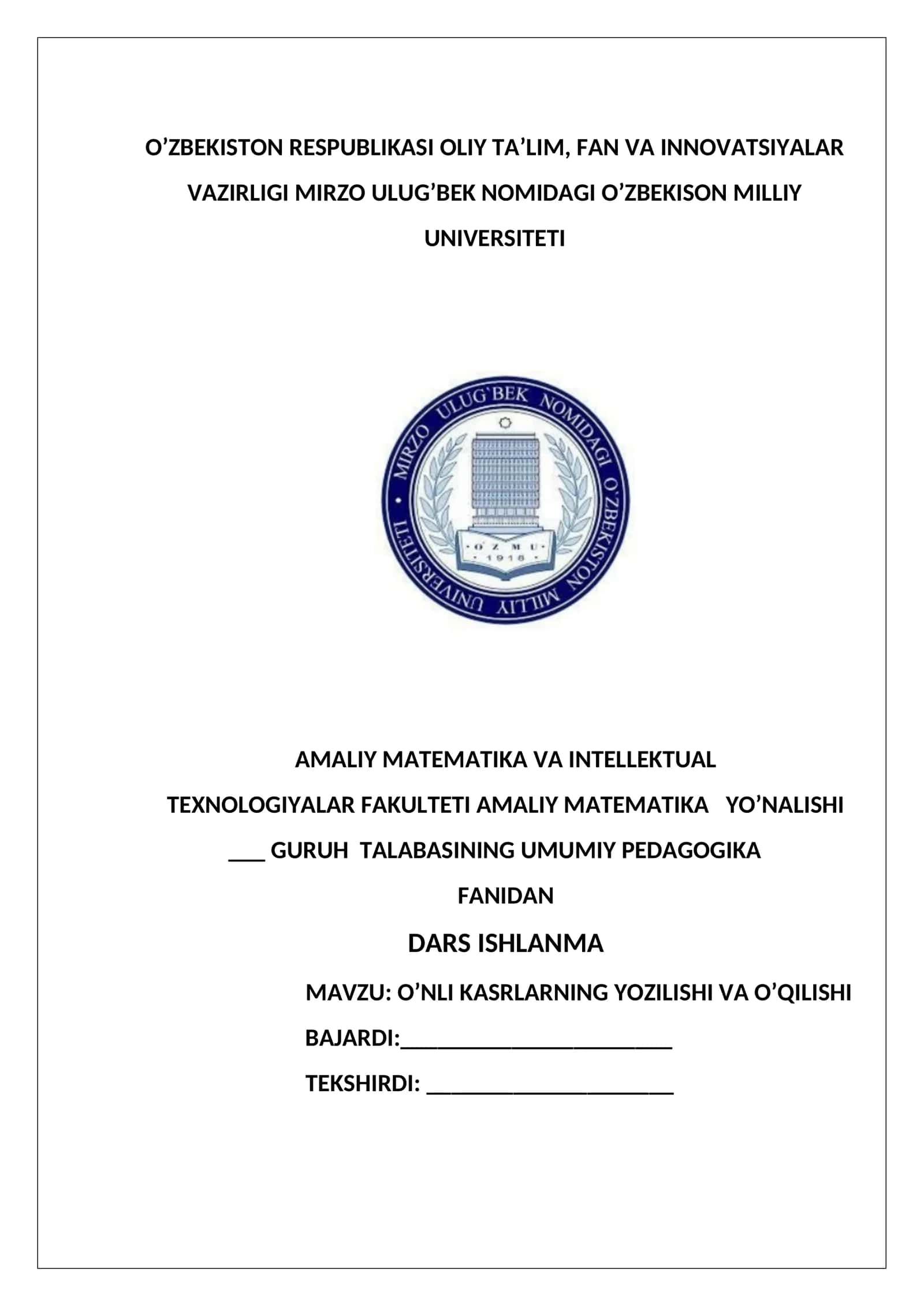 AMALIY MATEMATIKA VA INTELLEKTUAL TEXNOLOGIYALAR FAKULTETI 1