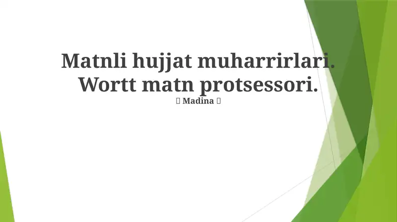 Matn Muharrirlari 1