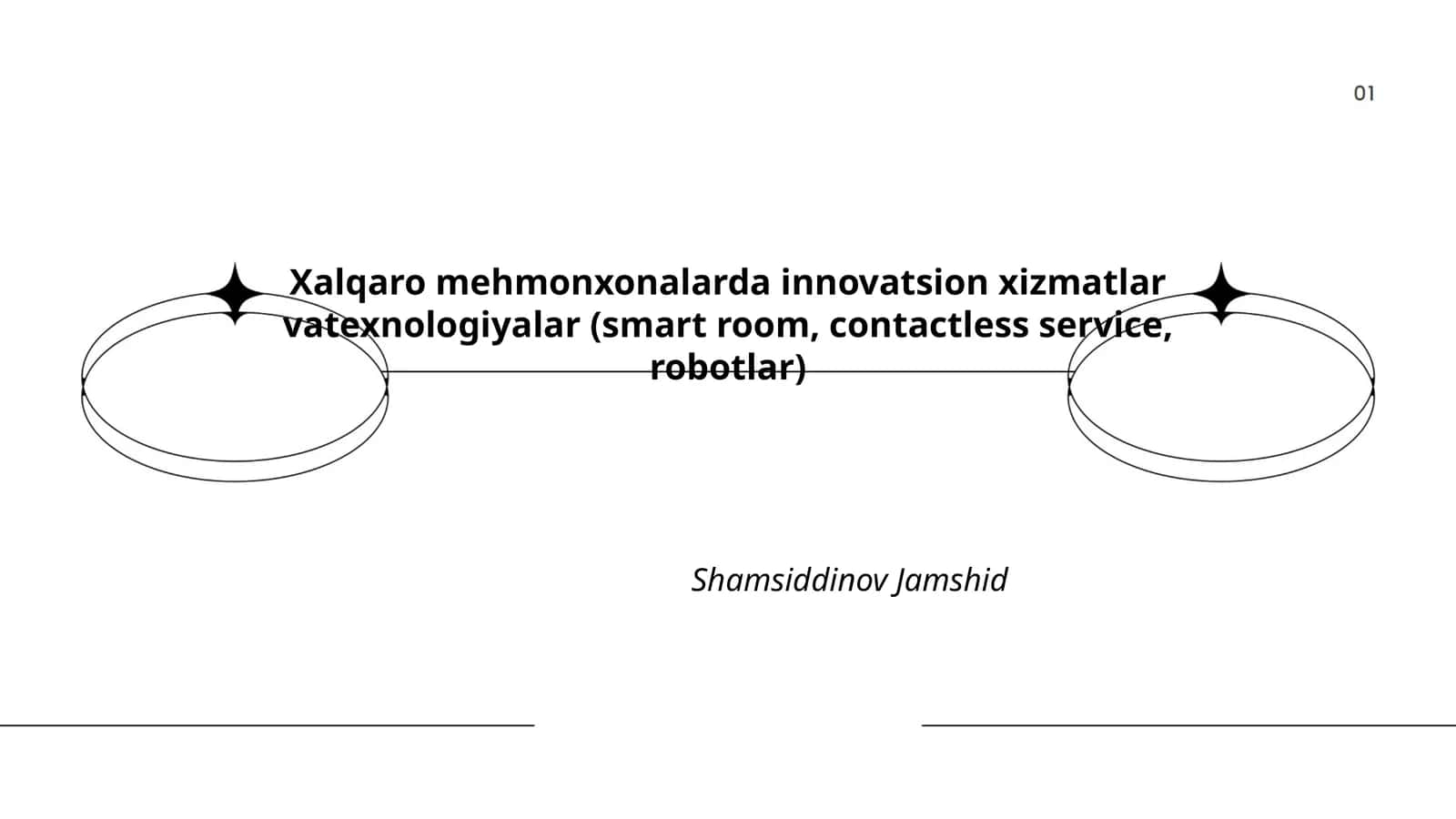 Xalqaro mehmonxonalarda innovatsion xizmatlar vatexnologiyalar (smart room, contactless service, robotlar) 1